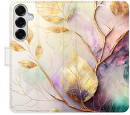iSaprio Flip pouzdro Gold Leaves 02 pro Samsung Galaxy S25+ - Phone Case