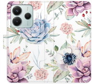 iSaprio Flip Case Succulents Pattern for Xiaomi Redmi Note 14 5G - Phone Case