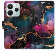 iSaprio Flip case Dark Marble for Xiaomi Redmi Note 14 5G - Phone Case
