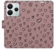 iSaprio Flip pouzdro Heart Dark 02 pro Xiaomi Redmi Note 14 5G - Phone Case