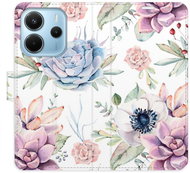 iSaprio Flip Case Succulents Pattern for Xiaomi Redmi Note 14 - Phone Case