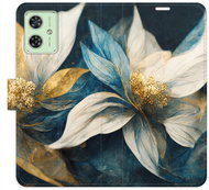 iSaprio Flip Case Gold Flowers for Motorola Moto G54 5G / G54 5G Power Edition - Phone Case