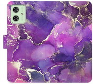 iSaprio Flip Case Purple Marble for Motorola Moto G54 5G / G54 5G Power Edition - Phone Case