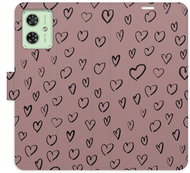 iSaprio Flip case Heart Dark 02 for Motorola Moto G54 5G / G54 5G Power Edition - Phone Case