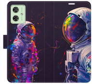 iSaprio Flip Case Neon Astronaut 02 for Motorola Moto G54 5G / G54 5G Power Edition - Phone Case