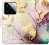 iSaprio flip pouzdro Gold Leaves 02 pro Xiaomi 14 - Phone Case