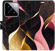 iSaprio flip pouzdro Gold Pink Marble 02 pro Xiaomi 14 - Phone Case