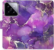 iSaprio flip pouzdro Purple Marble pro Xiaomi 14 - Phone Case