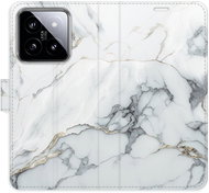 iSaprio flip pouzdro SilverMarble 15 pro Xiaomi 14 - Phone Case