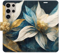 iSaprio flip case Gold Flowers for Samsung Galaxy S24 Ultra - Phone Case
