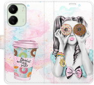 iSaprio flip pouzdro Donut Worry Girl pro Xiaomi Redmi 13C - Phone Case