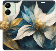 iSaprio flip pouzdro Gold Flowers pro Xiaomi Redmi 13C - Phone Case