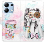 iSaprio flip pouzdro Donut Worry Girl pro Xiaomi Redmi Note 13 - Phone Case