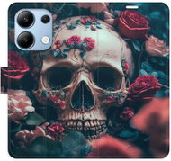 iSaprio flip pouzdro Skull in Roses 02 pro Xiaomi Redmi Note 13 - Phone Case