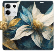 iSaprio flip pouzdro Gold Flowers pro Xiaomi Redmi Note 13 5G - Phone Case