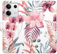 iSaprio flip case Pink Flowers 02 for Xiaomi Redmi Note 13 5G - Phone Case