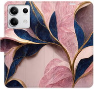 iSaprio flip pouzdro Pink Leaves pro Xiaomi Redmi Note 13 5G - Phone Case