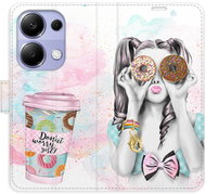iSaprio flip pouzdro Donut Worry Girl pro Xiaomi Redmi Note 13 Pro - Phone Case