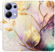 iSaprio flip pouzdro Gold Leaves 02 pro Xiaomi Redmi Note 13 Pro - Phone Case