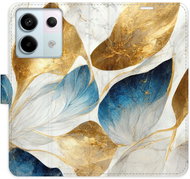 iSaprio flip pouzdro GoldBlue Leaves pro Xiaomi Redmi Note 13 Pro 5G / Poco X6 5G - Phone Case