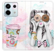 iSaprio flip pouzdro Donut Worry Girl pro Xiaomi Redmi Note 13 Pro+ 5G - Phone Case