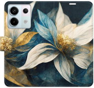 iSaprio flip pouzdro Gold Flowers pro Xiaomi Redmi Note 13 Pro+ 5G - Phone Case
