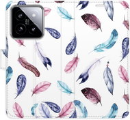 iSaprio flip pouzdro Colorful Feathers pro Xiaomi 14 - Phone Case