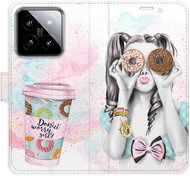 iSaprio flip pouzdro Donut Worry Girl pro Xiaomi 14 - Phone Case