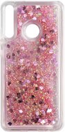 Phone Cover iWill Glitter Liquid Heart Case for Huawei P40 Lite E, Pink - Kryt na mobil