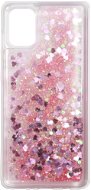 iWill Glitter Liquid Heart Samsung Galaxy A31 rózsaszín tok - Telefon tok