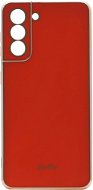 iWill Luxury Electroplating Phone Case na Galaxy S21 Červený - Kryt na mobil