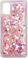 iWill Glitter Liquid Heart Samsung Galaxy A41 rózsaszín tok - Telefon tok