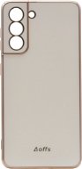 iWill Luxury Electroplating Phone Case pre Galaxy S21 White - Kryt na mobil