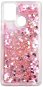 iWill Glitter Liquid Heart Samsung Galaxy M21 rózsaszín tok - Telefon tok