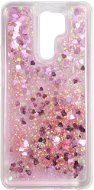 iWill Glitter Liquid Heart Case for Xiaomi Redmi 9, Pink - Phone Cover