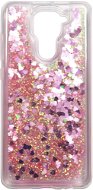 iWill Glitter Liquid Heart Case for Xiaomi Redmi Note 9, Pink - Phone Cover