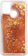 Phone Cover iWill Glitter Liquid Star Case for Samsung Galaxy M21, Rose Gold - Kryt na mobil