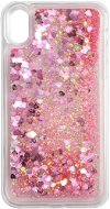 iWill Glitter Liquid Heart Case Apple iPhone Xr készülékhez - Pink - Telefon tok