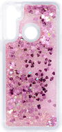 Kryt na mobil iWill Glitter Liquid Heart Case pre Realme C3 Pink - Kryt na mobil