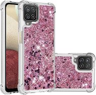 iWill Glitter Liquid Heart Case für Samsung Galaxy A12 - pink - Handyhülle