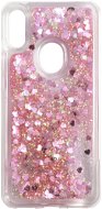 iWill Glitter Liquid Heart Case for Honor 8A/Huawei Y6s, Pink - Phone Cover