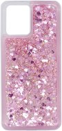 Phone Cover iWill Glitter Liquid Heart Case for Realme 8 Pro, Pink - Kryt na mobil
