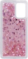 iWill Glitter Liquid Heart Case for Samsung Galaxy A72, Pink - Phone Cover