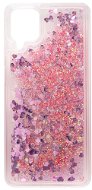 Phone Cover iWill Glitter Liquid Heart Case for Samsung Galaxy M12, Pink - Kryt na mobil