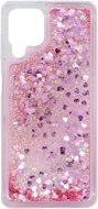 iWill Glitter Liquid Heart Samsung Galaxy A22 rózsaszín tok - Telefon tok