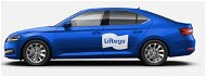 Liftago Sticker 600 × 373mm White (only for blue vehicles) - Sticker