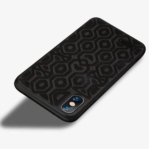MoFi Anti-Slip Back Case Irregular for iPhone Xr Black - Phone Cover - Main image
