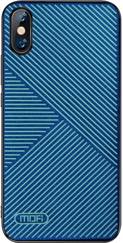 MoFi Anti-slip Back Case Strip for iPhone XS Blue - Phone Cover - Main image