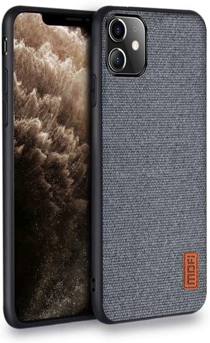MoFi Fabric Back Cover iPhone 11 Grau - Handyhülle - Hauptbild