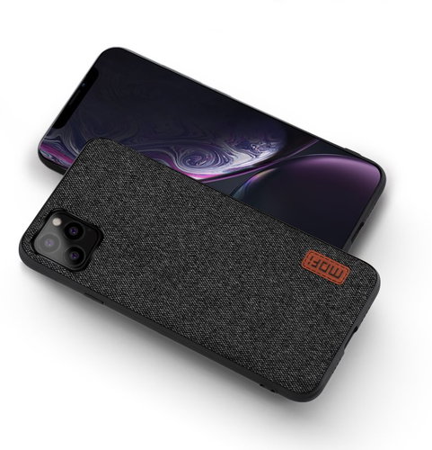 MoFi Fabric Back Cover iPhone 11 Pro Max Schwarz - Handyhülle - Hauptbild